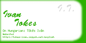 ivan tokes business card